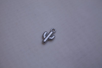 Classic Silver Cactus Charm