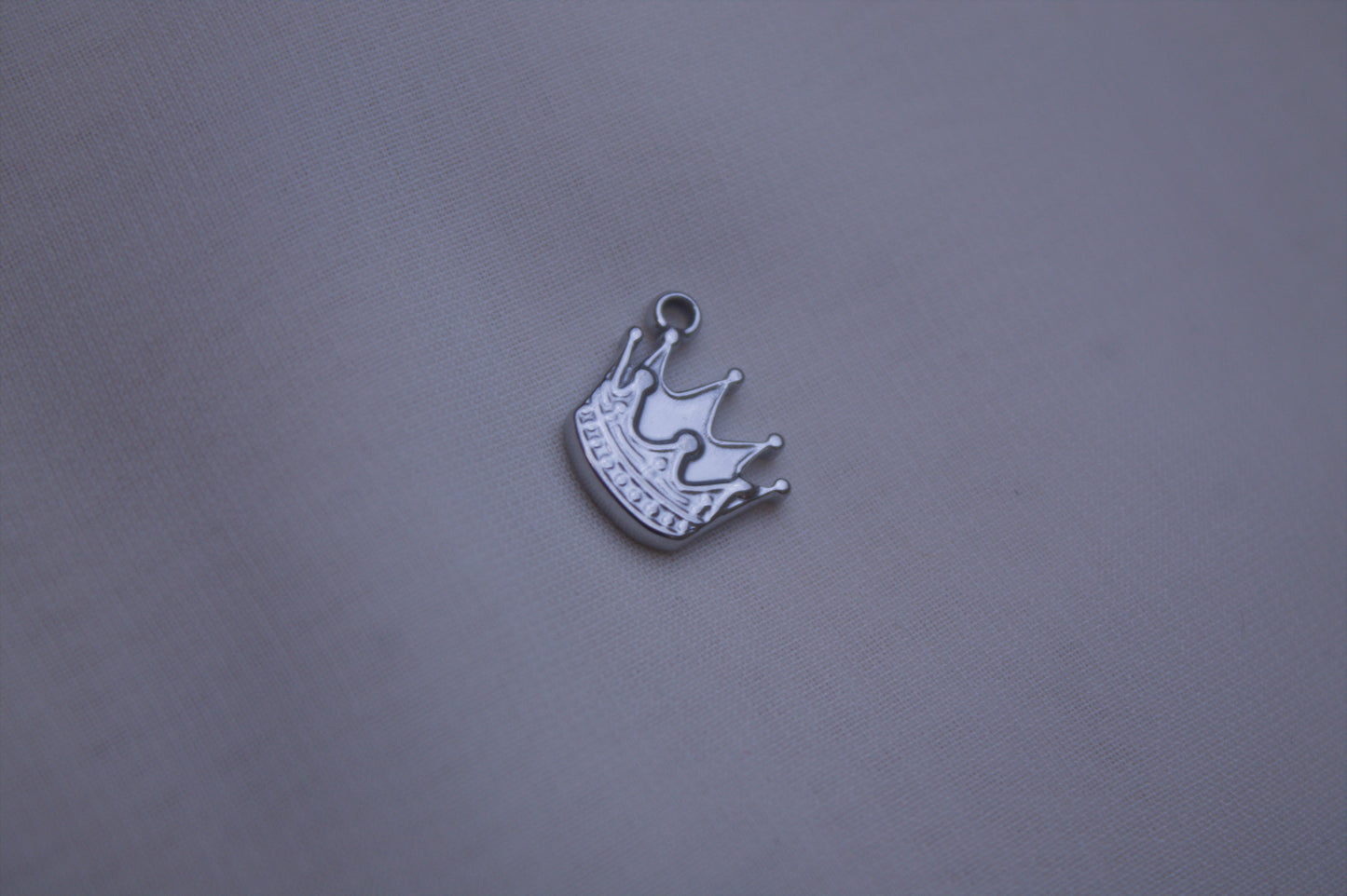 Classic Silver Crown Charm
