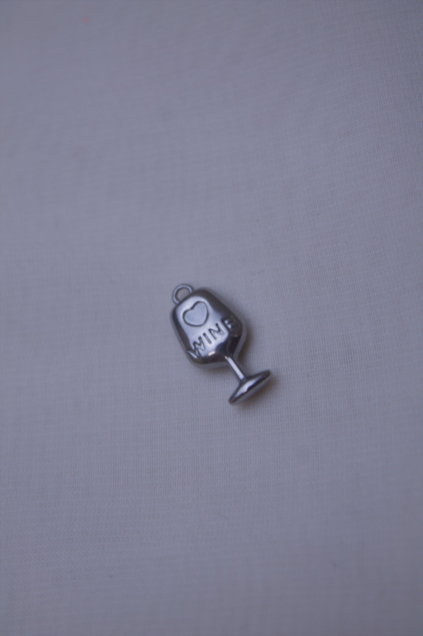Classic Silver Wine Glass Charm