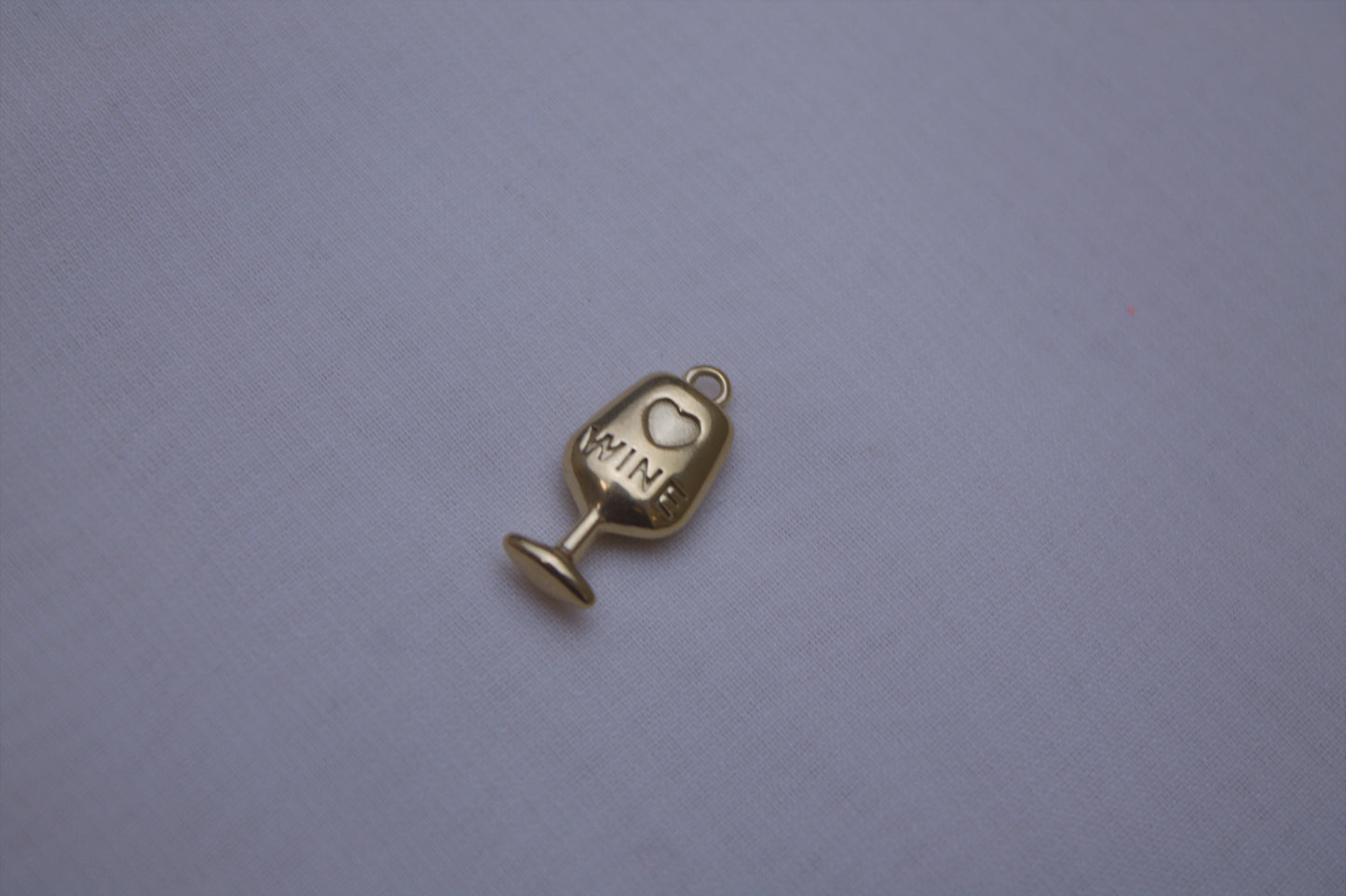 Classic Gold Wine Glass Charm