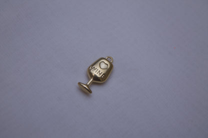 Classic Gold Wine Glass Charm