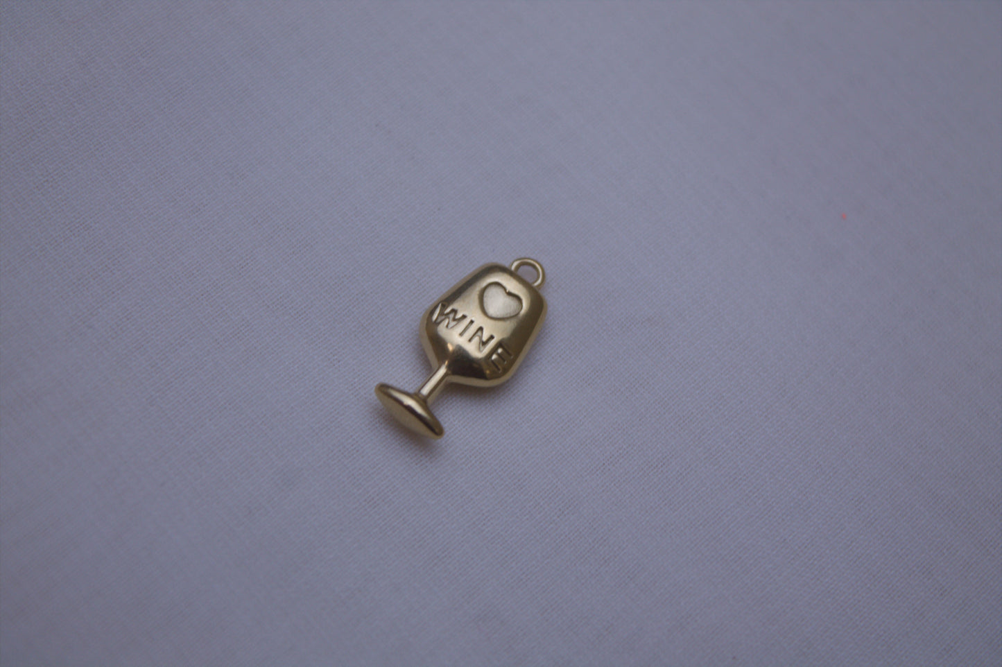 Classic Gold Wine Glass Charm