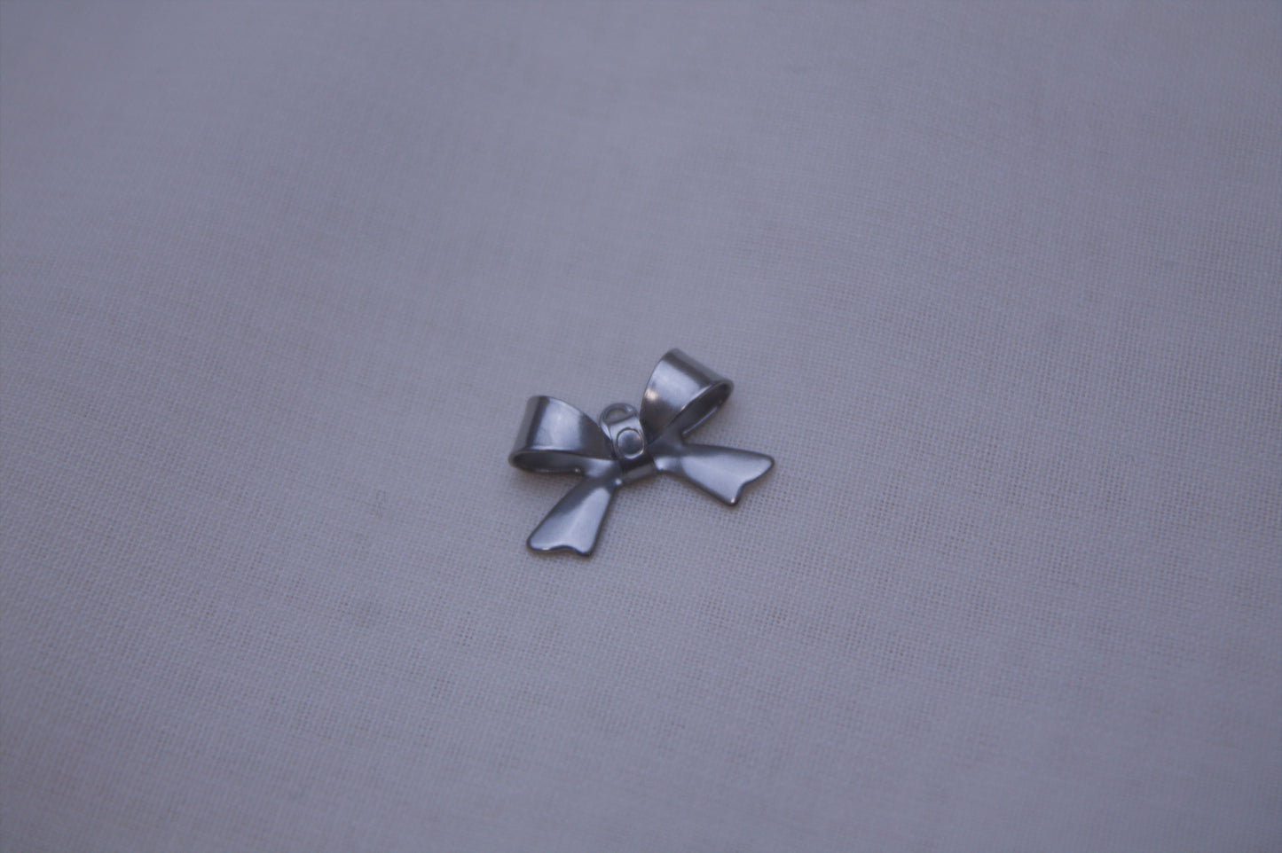 Classic Silver Bow Charm