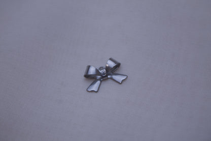 Classic Silver Bow Charm