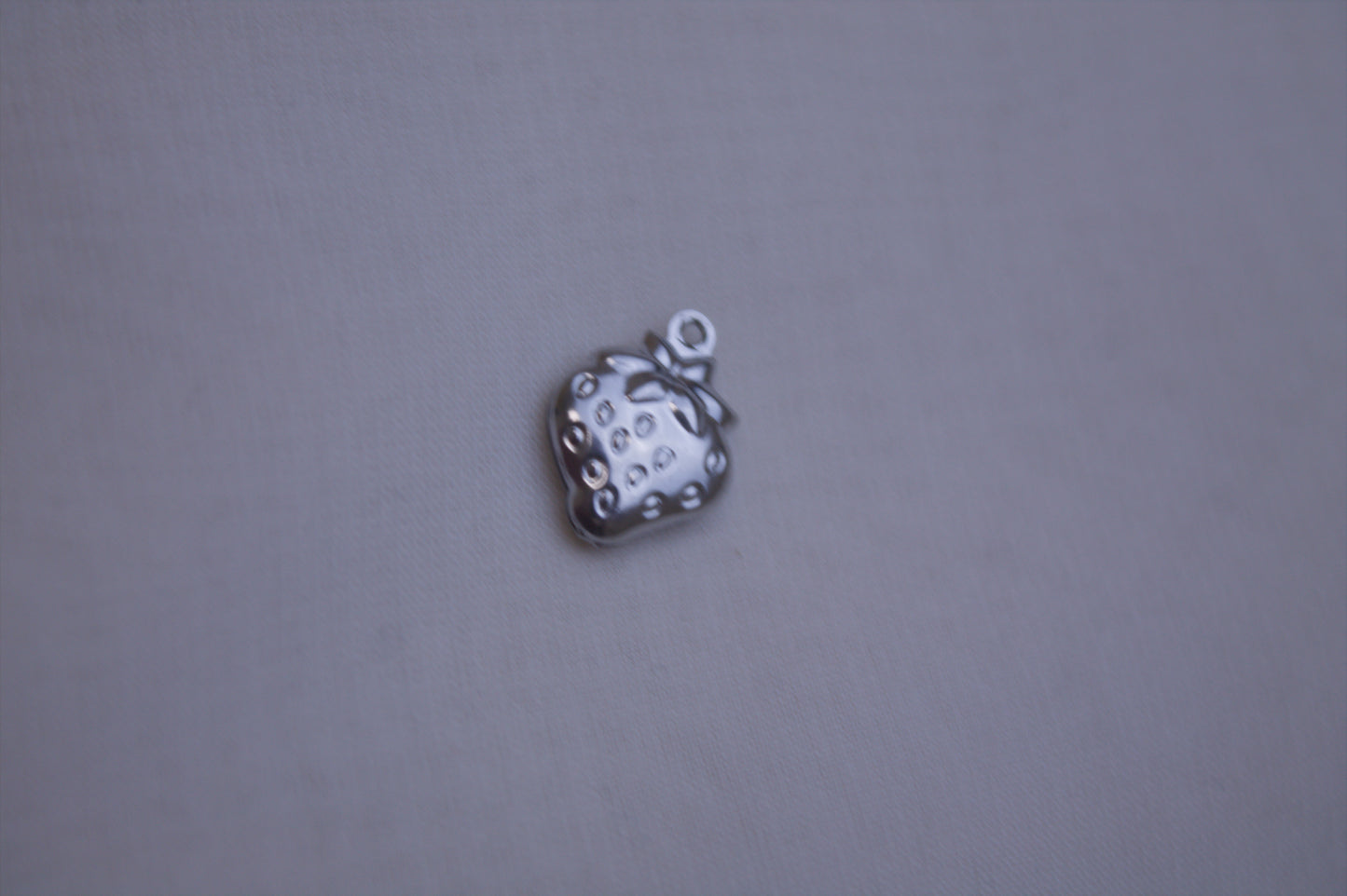 Classic Silver Strawberry Charm