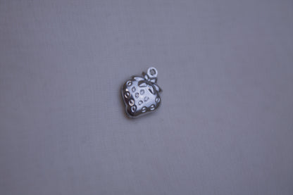Classic Silver Strawberry Charm