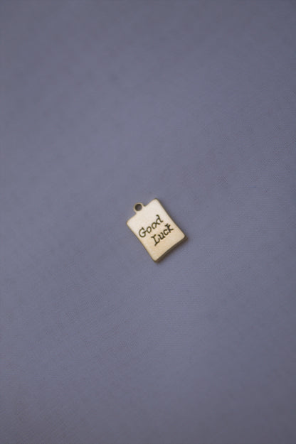 Classic Gold Good Luck Tag Charm