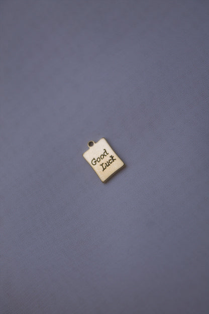 Classic Gold Good Luck Tag Charm