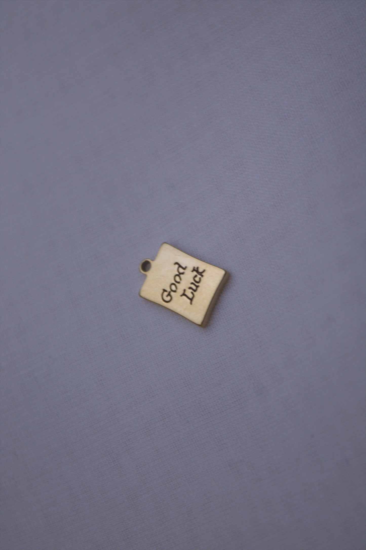 Classic Gold Good Luck Tag Charm