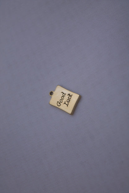 Classic Gold Good Luck Tag Charm