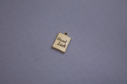 Classic Gold Good Luck Tag Charm