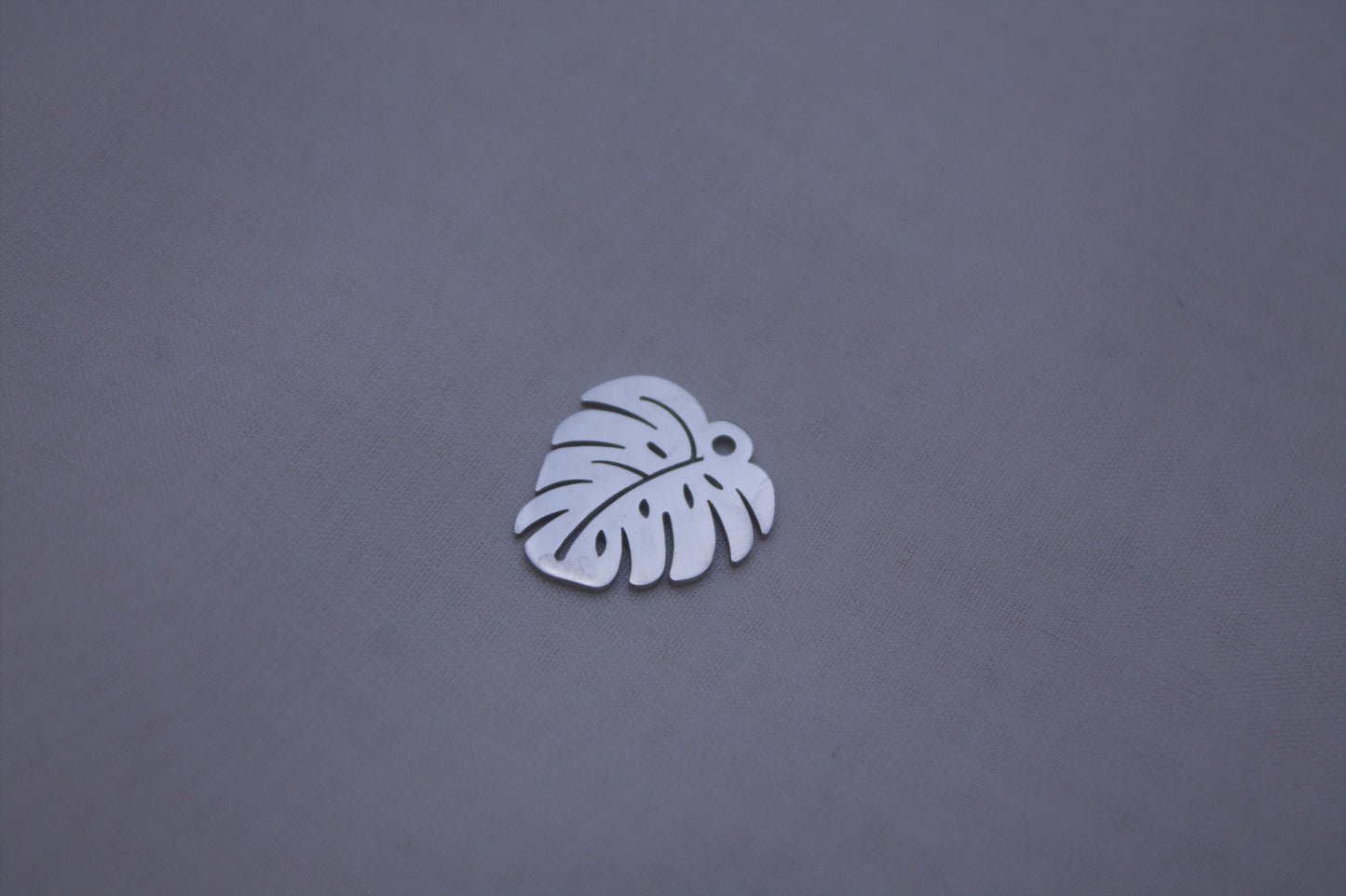 Classic Silver Monstera Leaf Charm