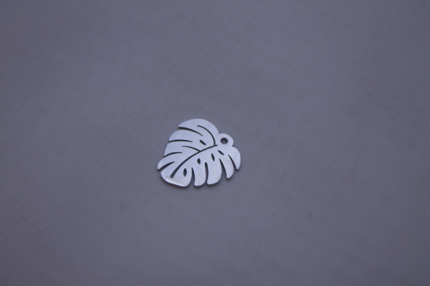 Classic Silver Monstera Leaf Charm