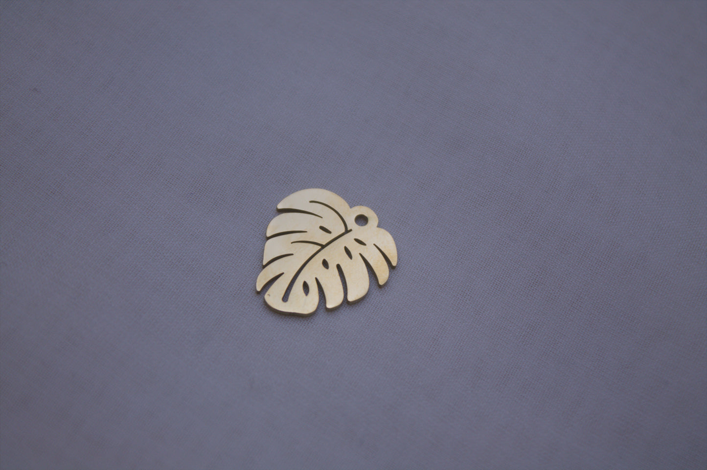Classic Silver Monstera Leaf Charm