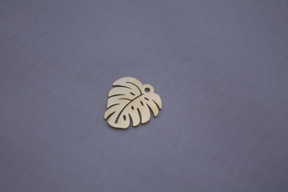 Classic Silver Monstera Leaf Charm