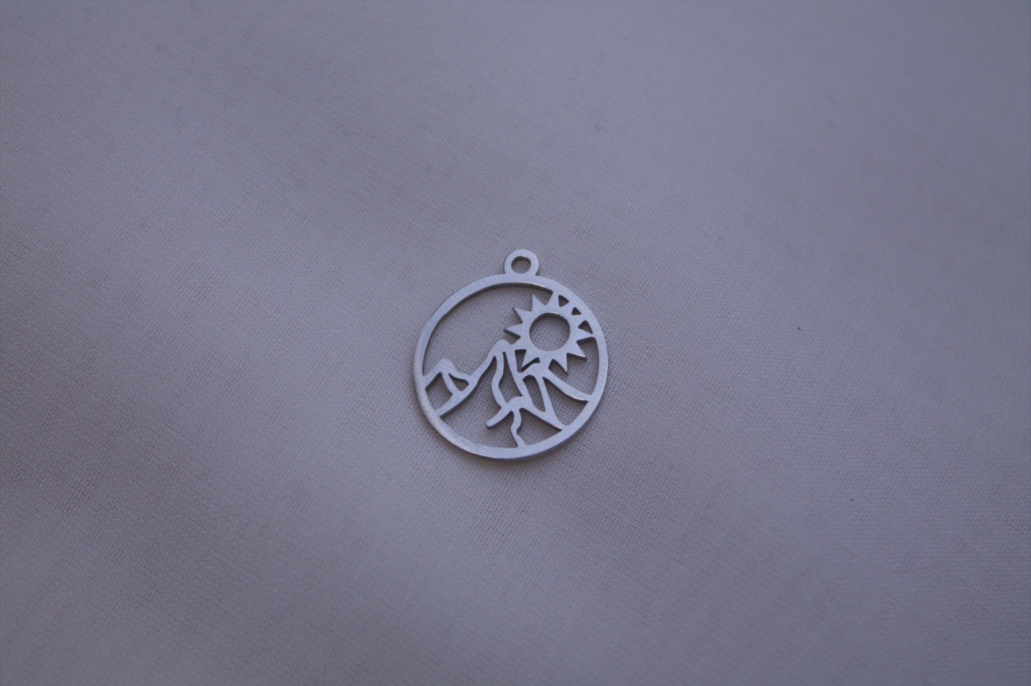 Classic Silver Mountain Sunrise Charm