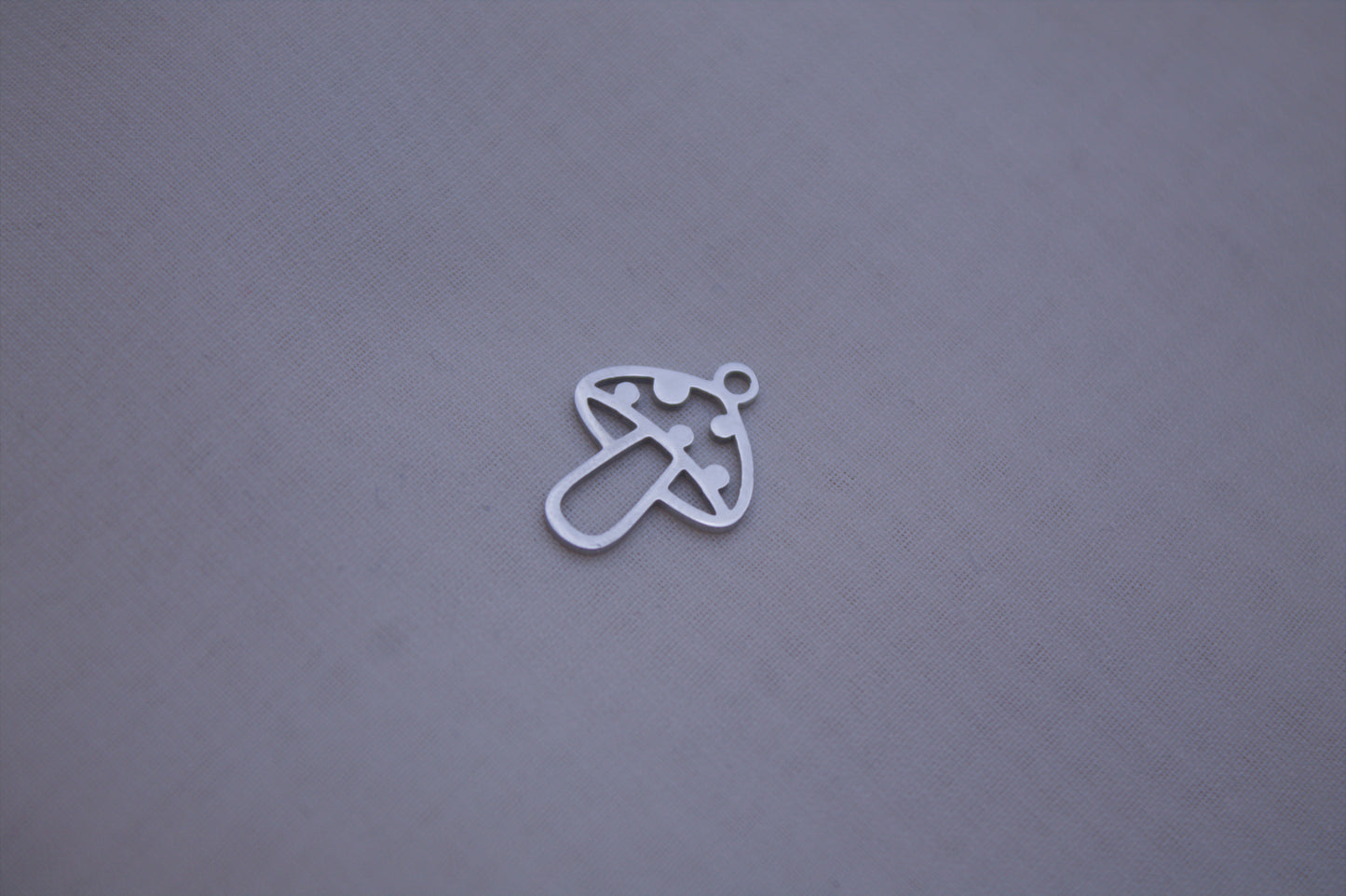 Classic Silver Mushroom Charm