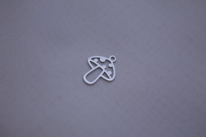 Classic Silver Mushroom Charm