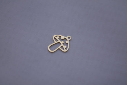 Classic Gold Mushroom Charm
