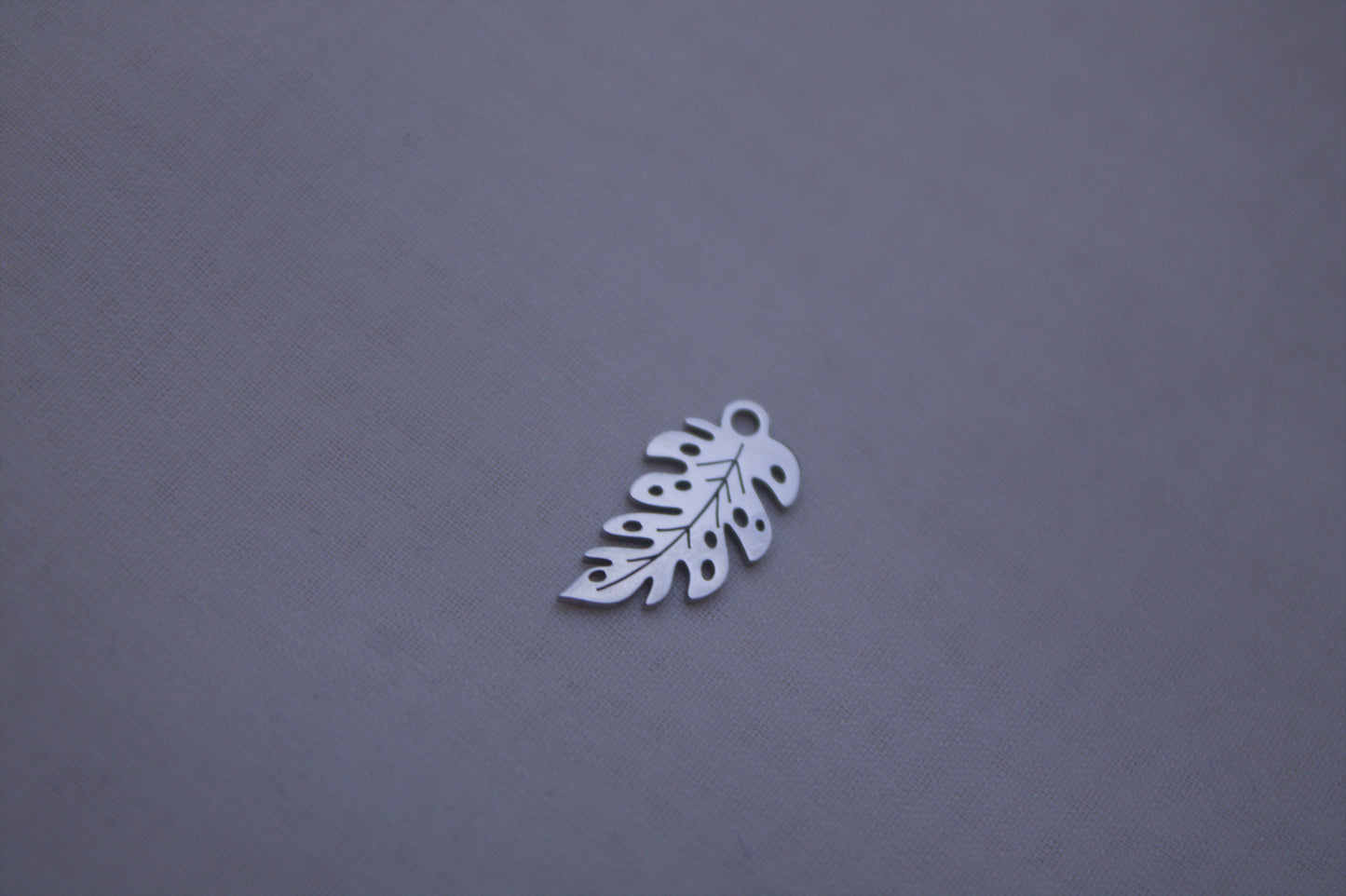 Classic Silver Monstera Leaf Charm