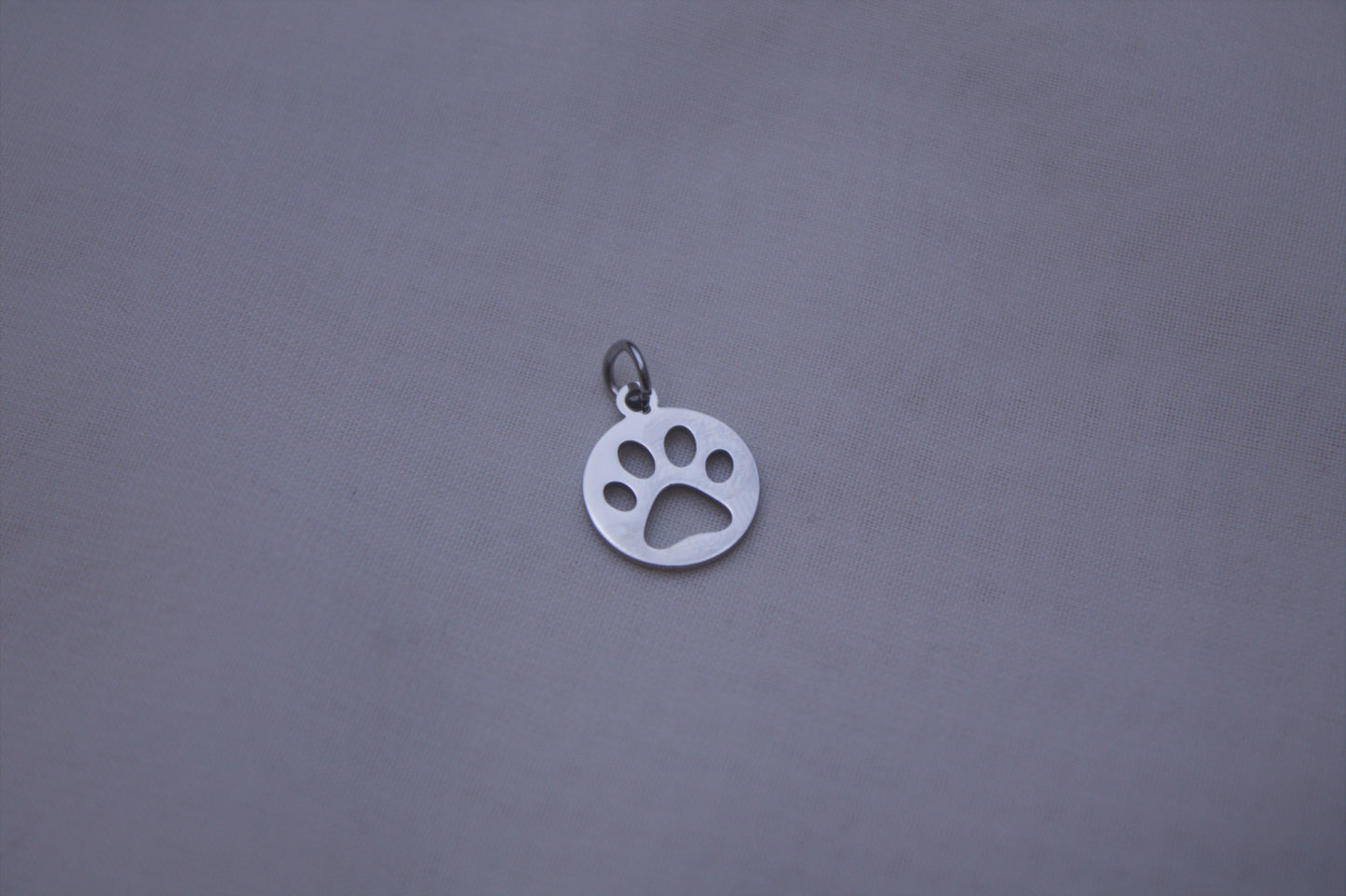 Classic Silver Paw Print Charm