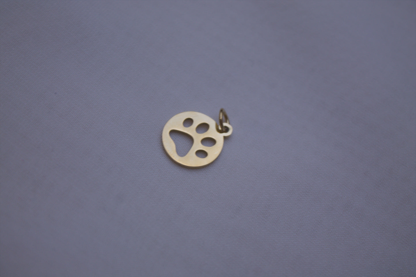 Classic Gold Paw Print Charm