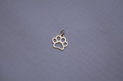 Classic Gold Paw Print Charm