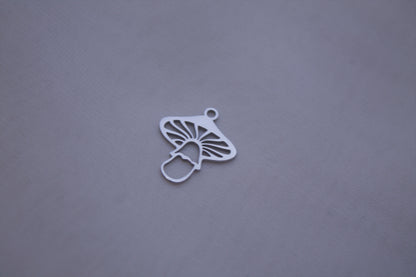Classic Silver Mushroom Charm
