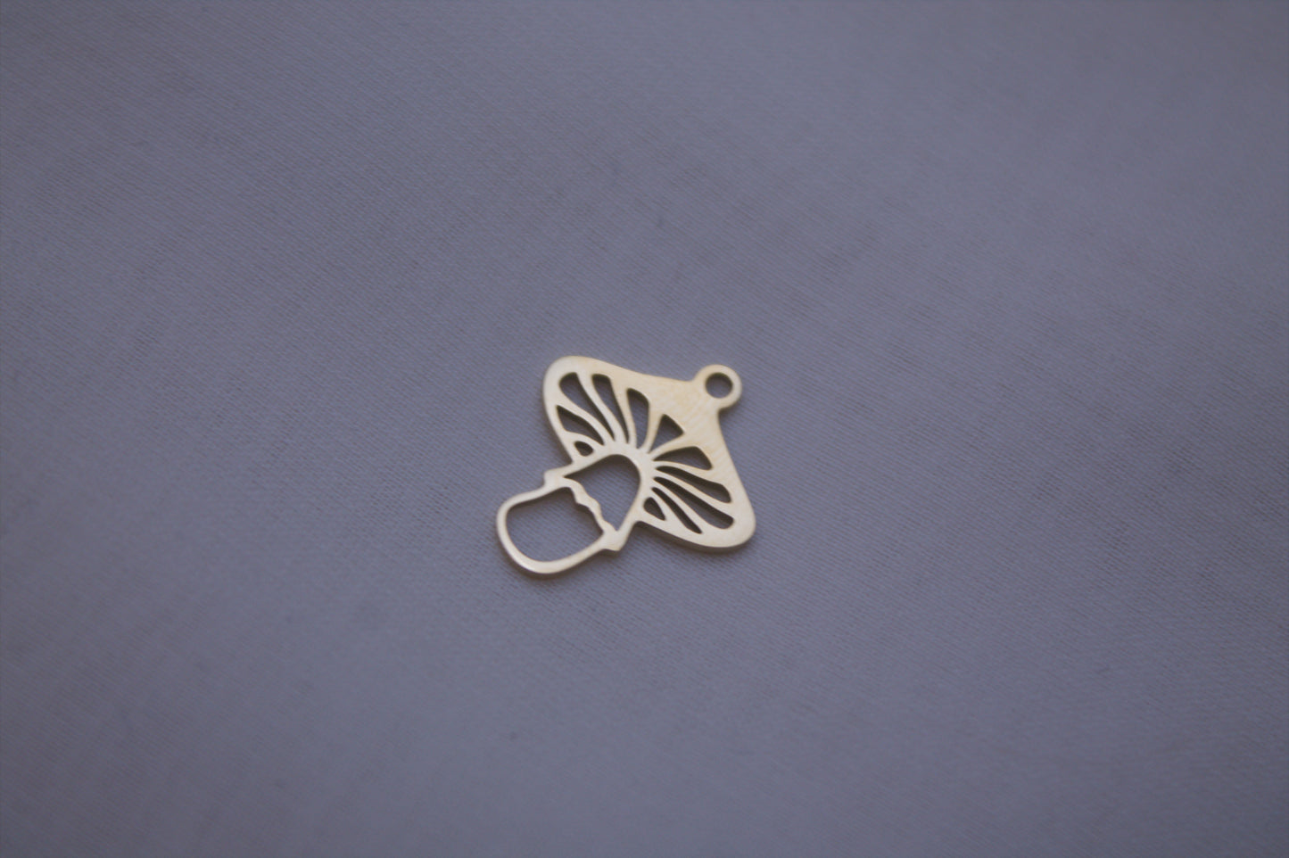 Classic Gold Mushroom Charm