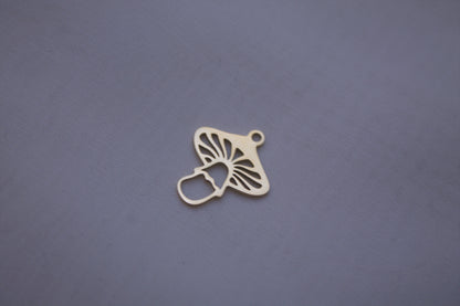Classic Gold Mushroom Charm