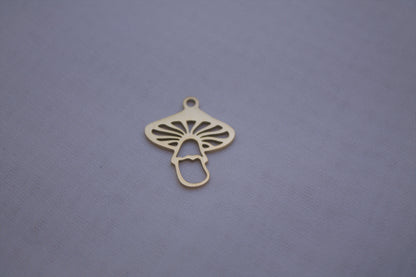 Classic Gold Mushroom Charm