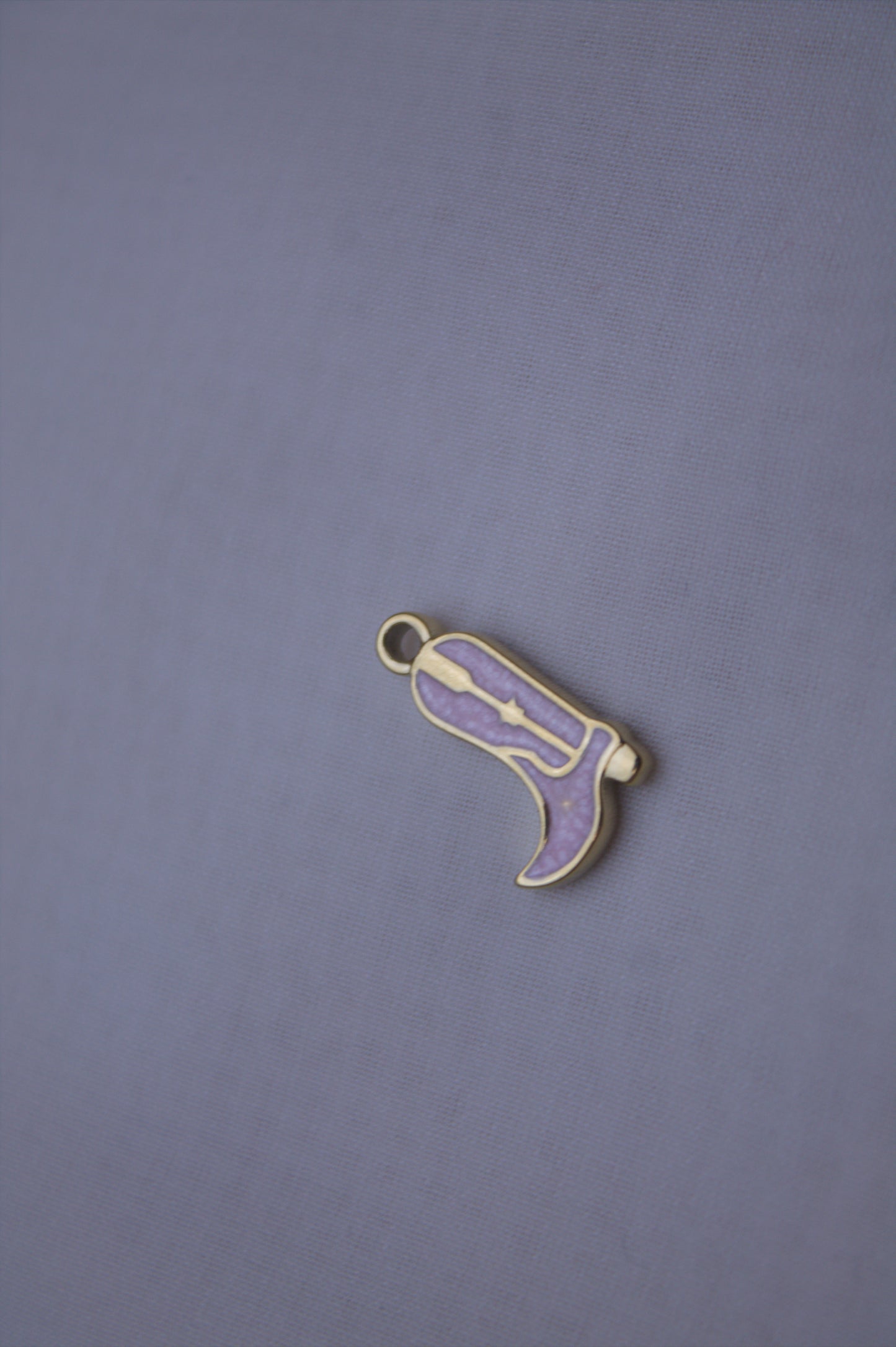 Purple Enamel Cowboy Boot Charm