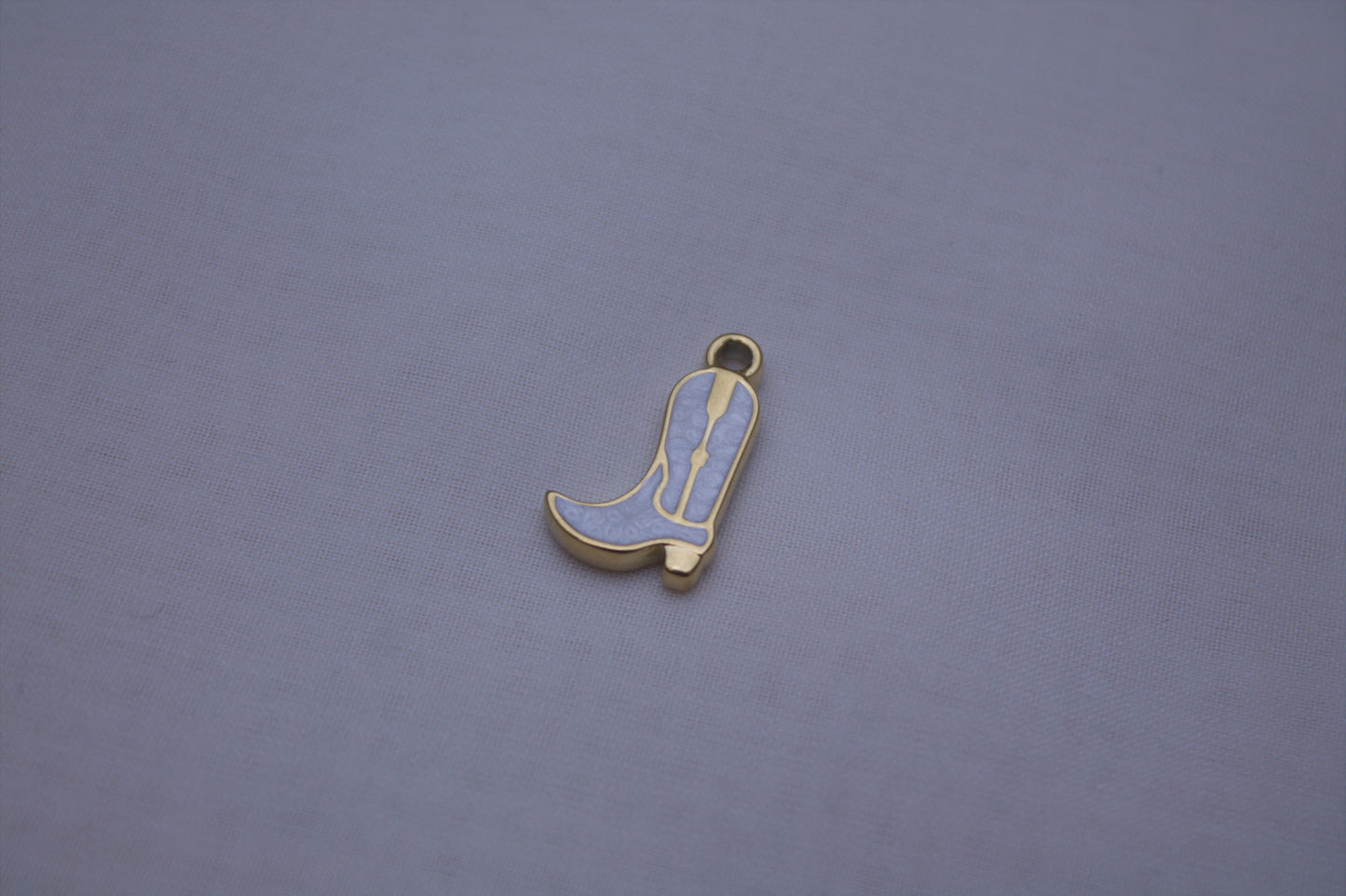 Light Blue Enamel Cowboy Boot Charm