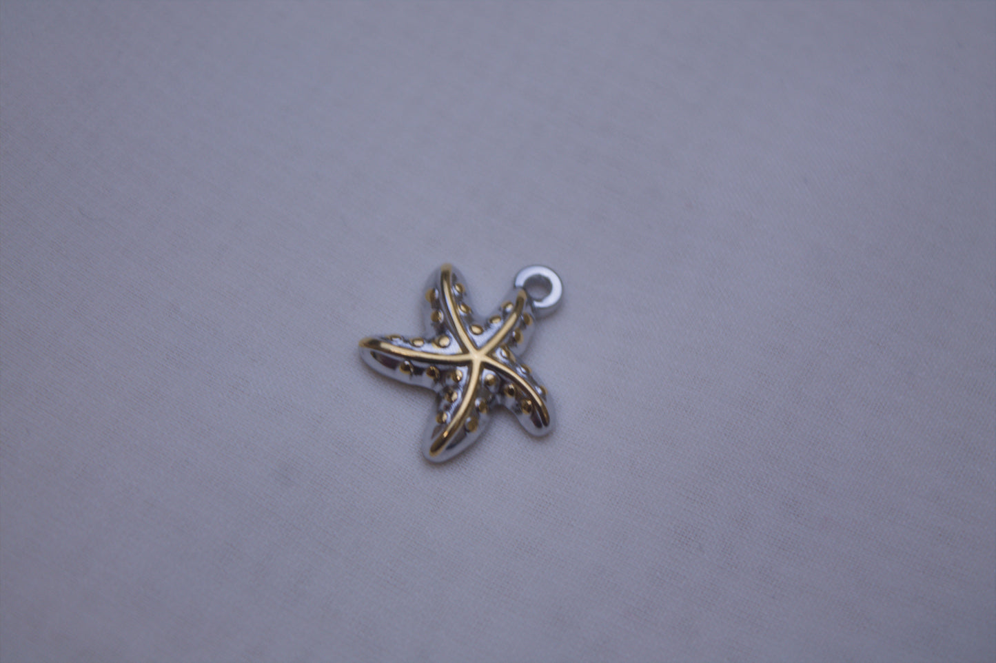 Silver Gold Starfish Charm