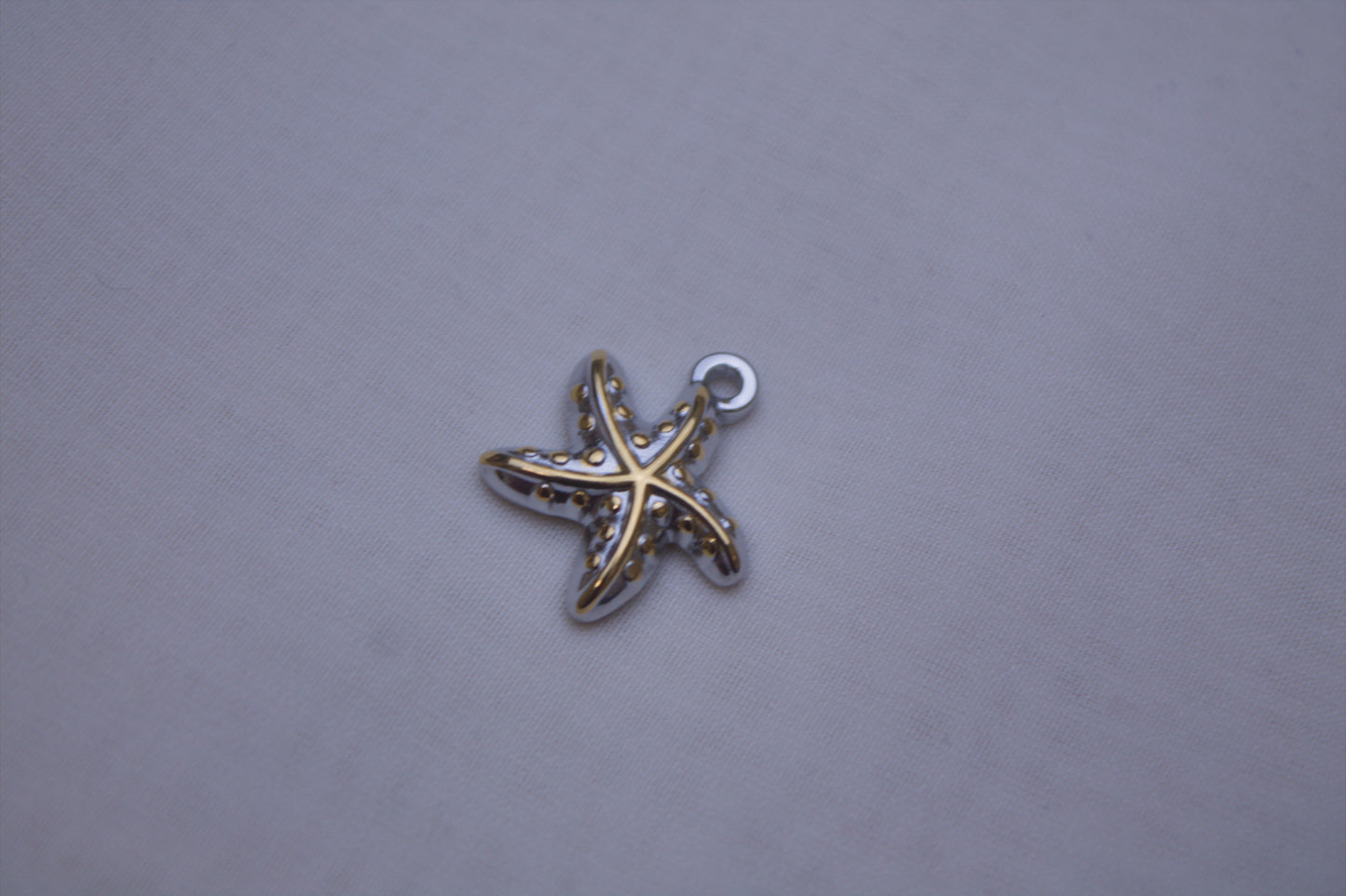 Silver Gold Starfish Charm