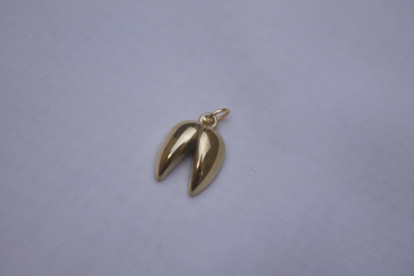 Classic Gold Fortune Cookie Charm