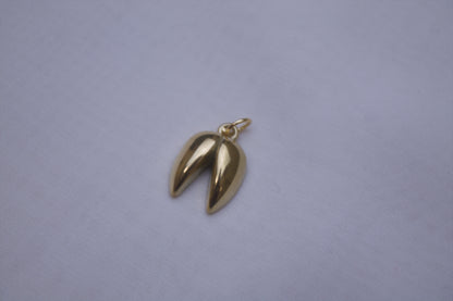 Classic Gold Fortune Cookie Charm
