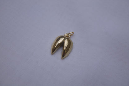Classic Gold Fortune Cookie Charm