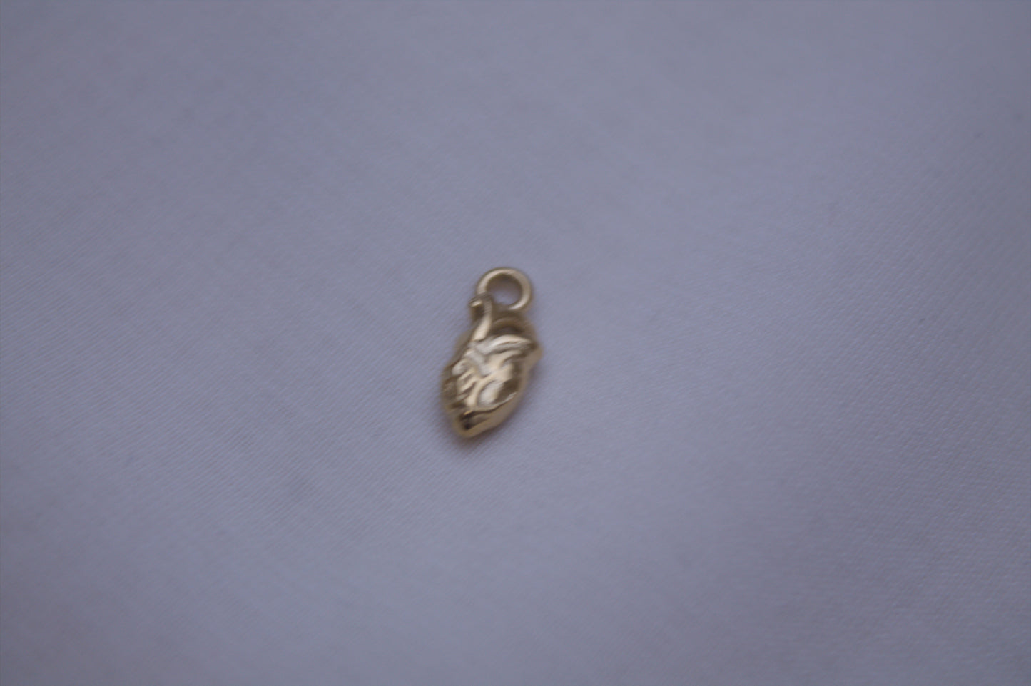 Classic Gold Anatomical Heart Charm