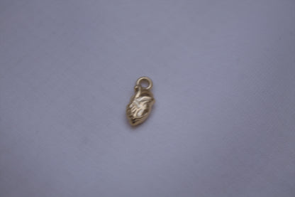 Classic Gold Anatomical Heart Charm