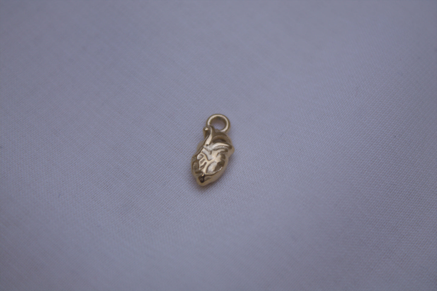 Classic Gold Anatomical Heart Charm