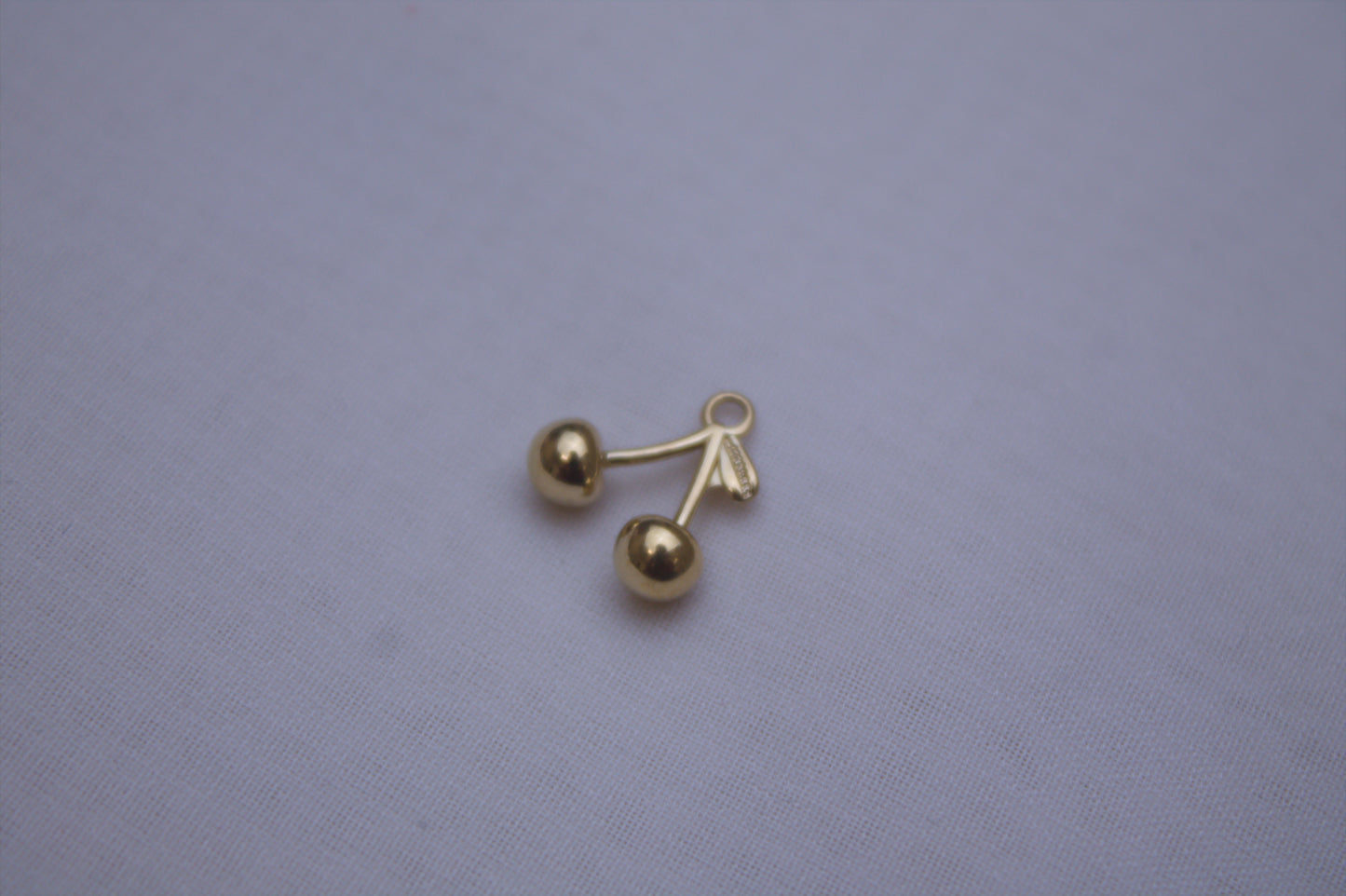 Classic Gold Cherry Charm
