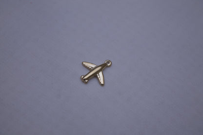 Classic Gold Airplane Charm