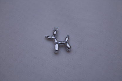 Classic Silver Balloon Dog Charm