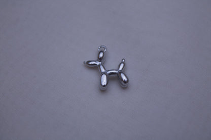 Classic Silver Balloon Dog Charm