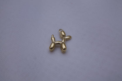 Classic Gold Balloon Dog Charm