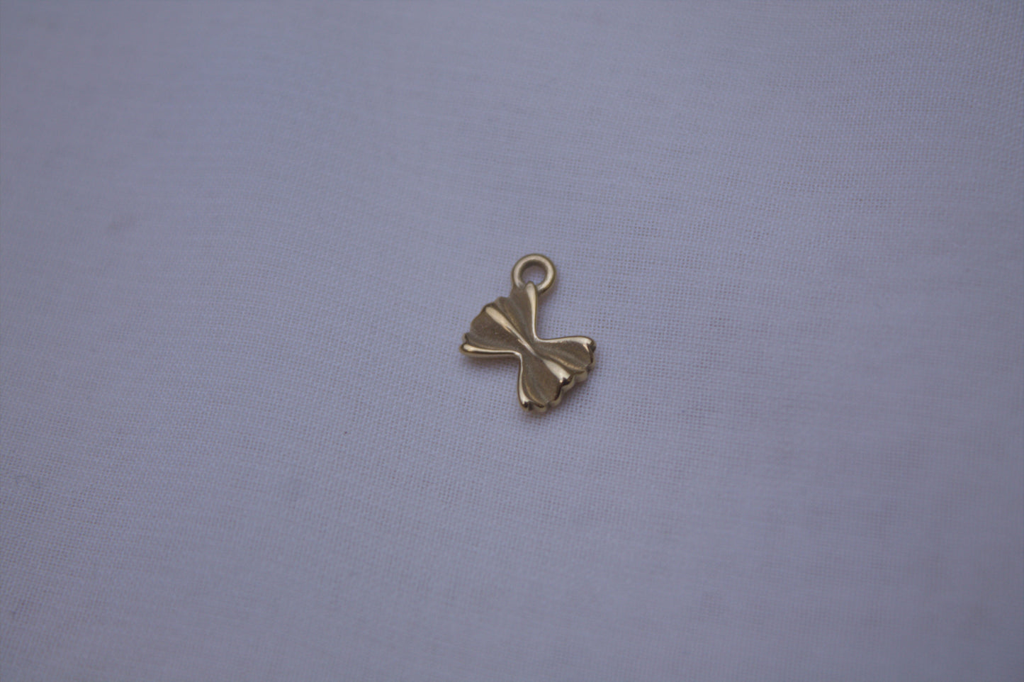 Classic Gold Pasta Bowtie Charm