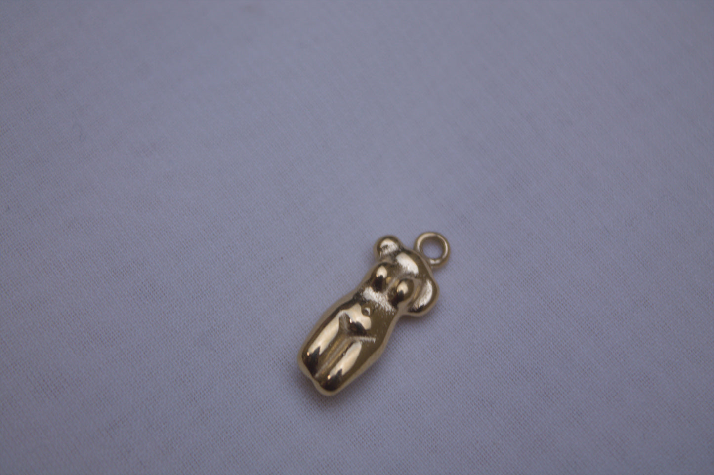Classic Gold Teddy Bear Charm