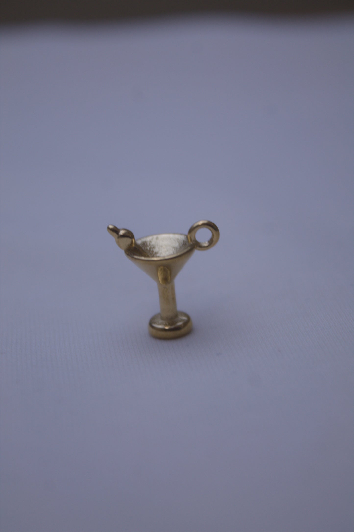 Classic Gold Martini Glass Charm