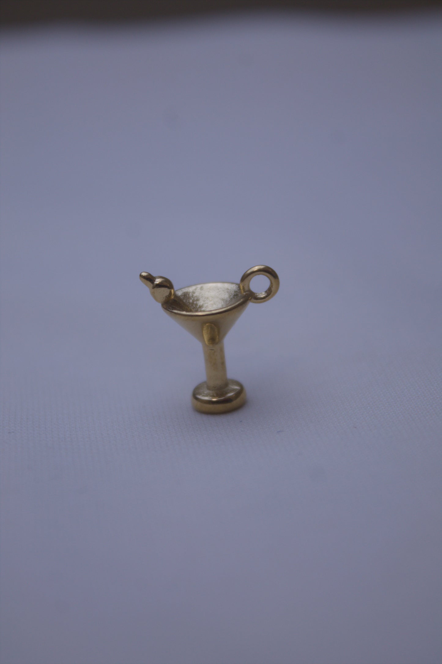 Classic Gold Martini Glass Charm